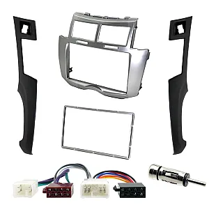Toyota Yaris 2007-2011 Car CD Stereo Double Din Fascia Fitting Wiring Kit