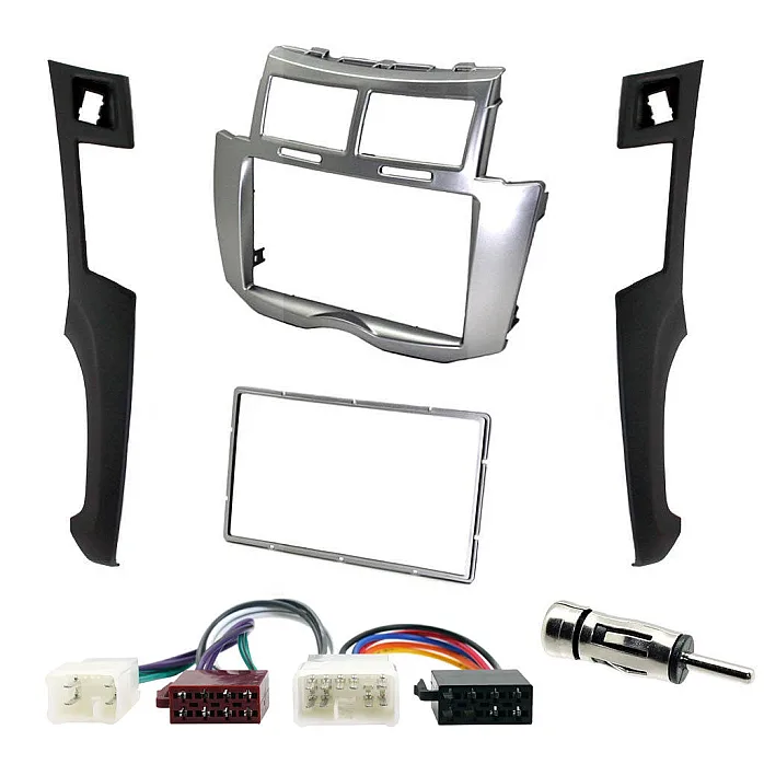 Toyota Yaris 2007-2011 Car CD Stereo Double Din Fascia Fitting Wiring Kit