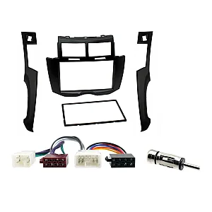 Toyota Yaris MK2 2007 - 2011 Car Stereo Dark Grey Fascia ISO Aerial Fitting Kit