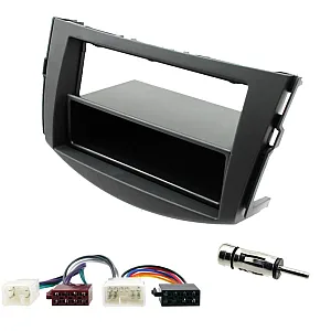 Toyota RAV4 2006 -2013 Car CD Stereo Black Fascia Surround Panel ISO Fitting Kit