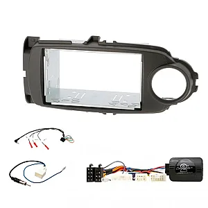 Toyota Yaris 2011-2014 Double Din Stereo Fascia / Steering / Antenna Fitting Kit