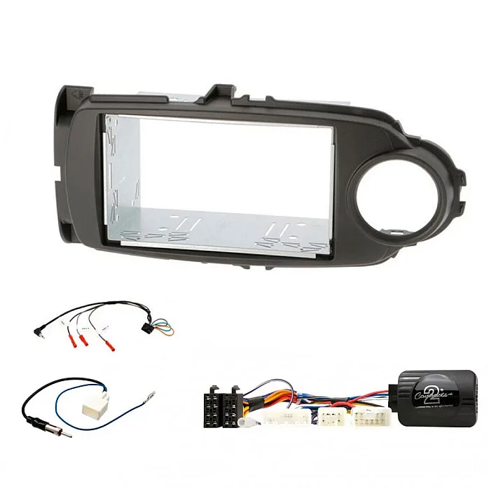 Toyota Yaris 2011-2014 Double Din Stereo Fascia / Steering / Antenna Fitting Kit