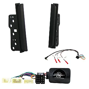 Toyota Alphard 2002 - 2008 Double Din Car Stereo Fascia Stalk Fitting Kit (Black)