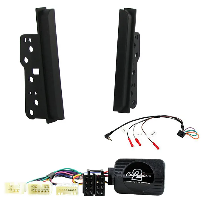 Toyota Alphard 2002 - 2008 Double Din Car Stereo Fascia Stalk Fitting Kit (Black)