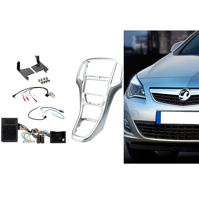 Connects2 CTKVX05 Vauxhall Astra 2010-2015 Silver Double Din Stereo Fitting Kit