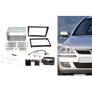 CTKVX06 Vauxhall Meriva Vectra Zafira (Black) 2 Din Car Stereo Fascia Fitting Kit