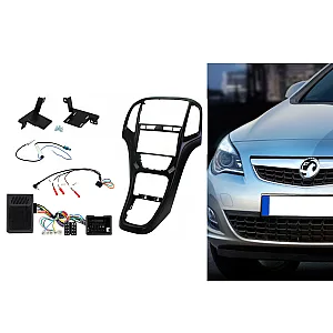 CTKVX42 Vauxhall Astra 2010 - 2016 Matt Black Double Din Car Stereo Fascia Fitting Kit