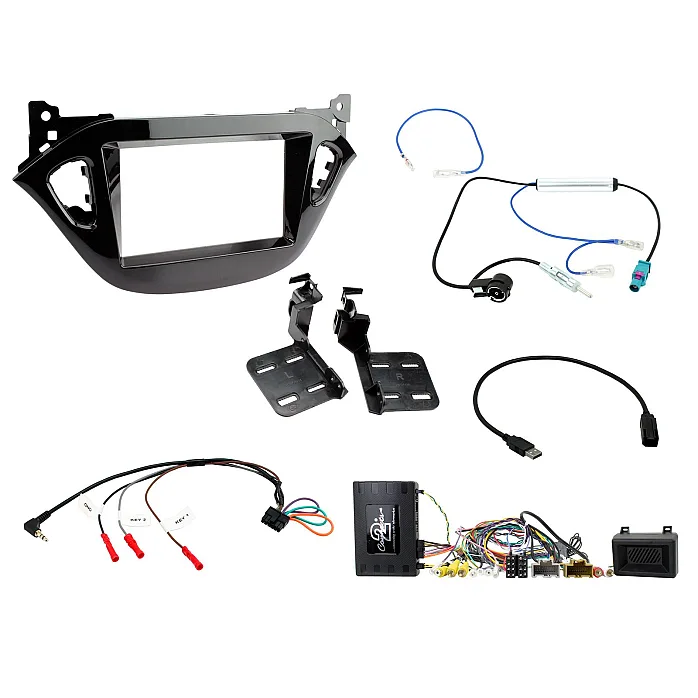 CTKVX43 Vauxhall Corsa 2014-2019 Piano Black Double Din Car Stereo Fascia Fitting Kit