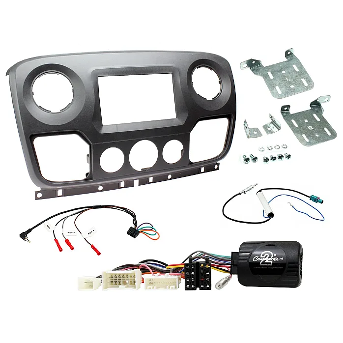 CTKVX52 Vauxhall / Opel Movano Matt Black Double Din Car Stereo Fascia Fitting Kit