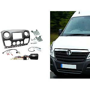 CTKVX52 Vauxhall / Opel Movano Matt Black Double Din Car Stereo Fascia Fitting Kit