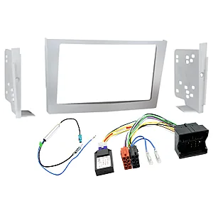 InCarTec FK-613/S Vauxhall Double Din Stereo Upgrade Fitting Kit with CAN ignition (MATT SILVER)