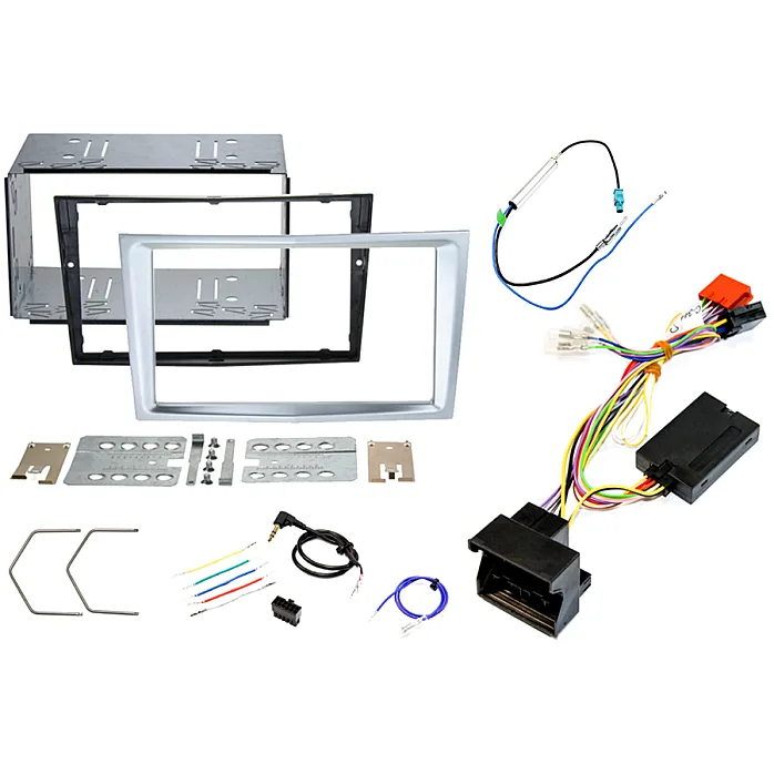 InCarTec FK-8412-C Vauxhall Corsa D Silver Double Din Stereo Fitting Kit