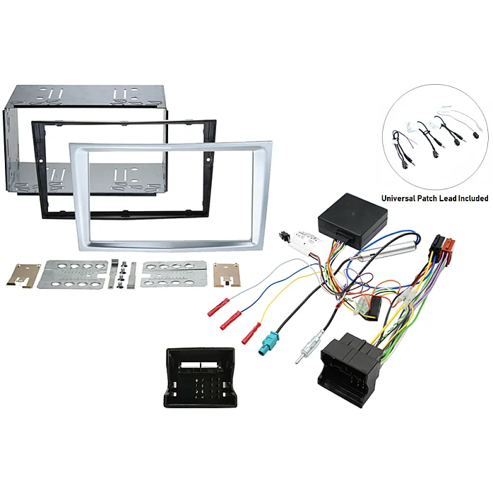InCarTec FK-8412 Holden Double DIN Complete Stereo Upgrade Fitting Kit (MATT CHROME/ SILVER)