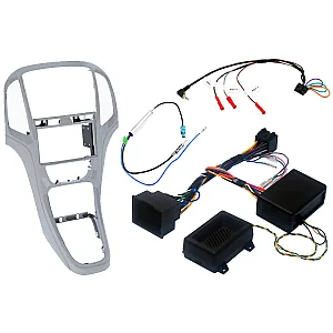 InCarTec FK-891/2 Vauxhall Astra J Silver Double Din Car Stereo Replacement Kit
