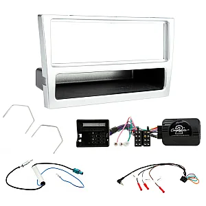 Vauxhall Vectra, Tigra Car CD Stereo Fitting Kit Fascia Surround, Steering Control, Aerial (Silver)