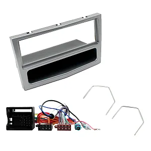 Vauxhall Astra, Corsa D, Zafira Car CD Stereo Fascia Surround Fitting Kit (Matte Chrome) With Centre Crease