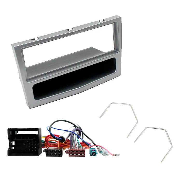 Vauxhall Astra, Corsa D, Zafira Car CD Stereo Fascia Surround Fitting Kit (Matte Chrome) With Centre Crease