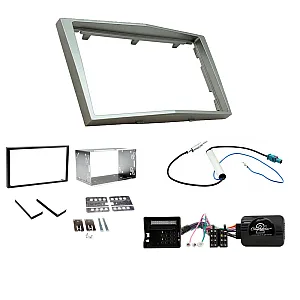Vauxhall Antara, Astra, Corsa,  Zafira Double Din Car Fascia Fitting Kit Silver