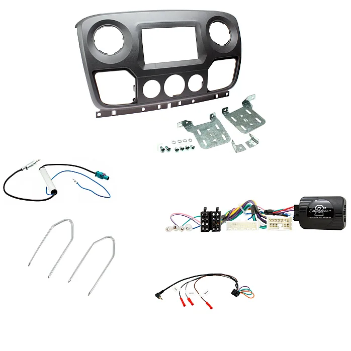 Vauxhall Movano 2010 - 2017 Type 1 Double Din Fascia / Steering / Antenna Fitting Kit