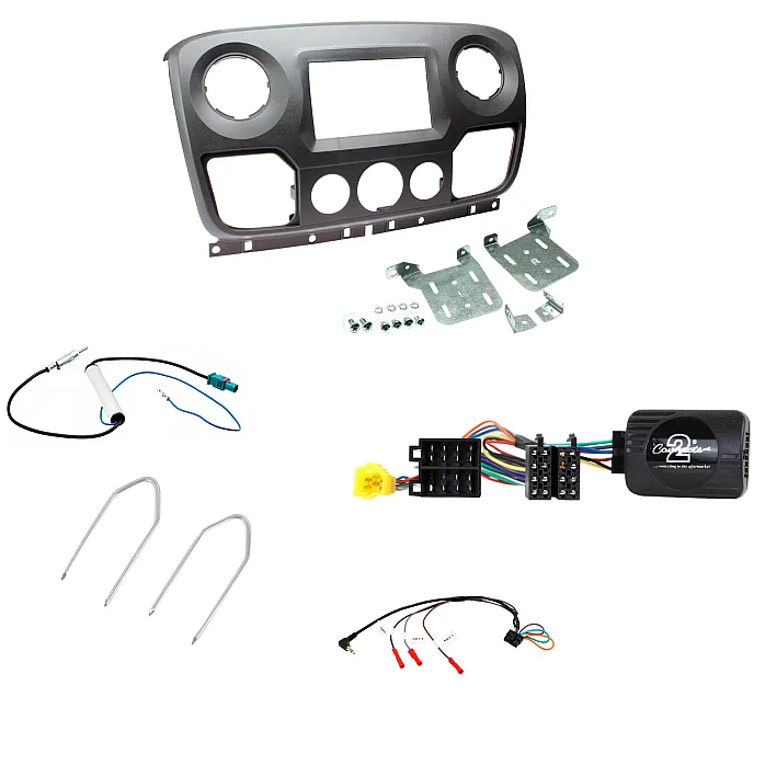Vauxhall Movano 2010 - 2017 Type 3 Double Din Fascia / Steering / Antenna Fitting Kit