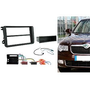 CTKVW01-ISO Skoda Superb 2008-2013 Single Din Car Stereo Fascia Fitting Kit
