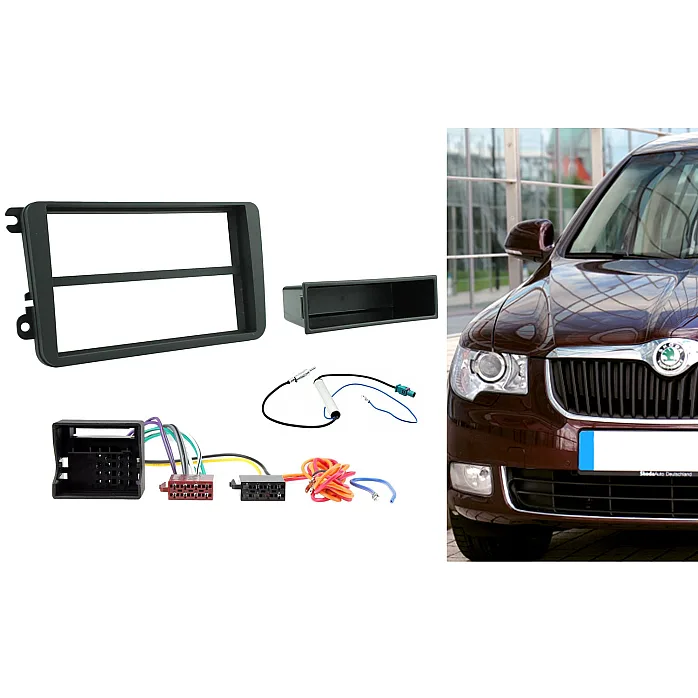 CTKVW01-ISO Skoda Superb 2008-2013 Single Din Car Stereo Fascia Fitting Kit