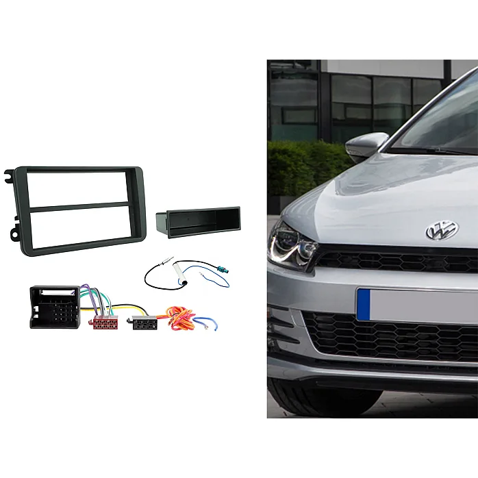 CTKVW01-ISO VW Caddy, EOS, Golf, Jetta, Passat Single Din Car Stereo Fascia Fitting Kit