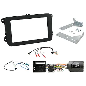 Volkswagen Caddy Facelift Double Din Car Stereo Black Fascia Fitting Kit