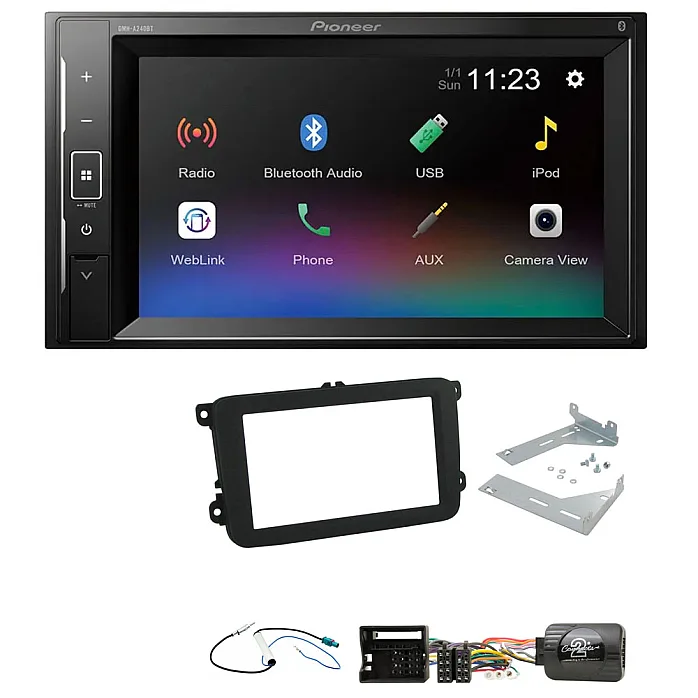 Volkswagen EOS, Fusca, Golf, Jetta Pioneer 6.2" Screen Bluetooth iPod iPhone Stereo Upgrade Kit