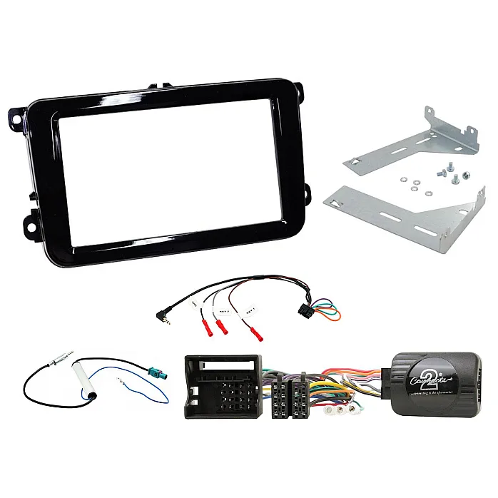 CTKVW20 VW EOS, Golf, Tiguan Piano Black Double Din Car Stereo Fascia Fitting Kit