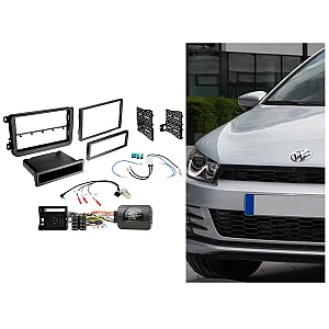 CTKVW22 Volkswagen Matt Black Single / Double Din Car Stereo Fascia Fitting Kit
