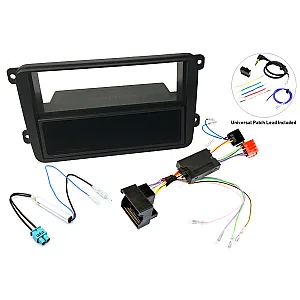 Skoda Single / Double DIN Car Stereo Upgrade Fitting Kit (with SWC) Double Fakra