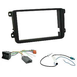 VW Caddy, EOS, Golf, Jetta, Passat, Touran Double Din Car CD Stereo Fitting Kit, Fascia Stalk, Aerial