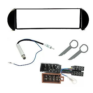 VW Beetle 1998-2010 Car CD Stereo Fitting Kit Single Din Fascia, Wiring Harness, Aerial, Keys