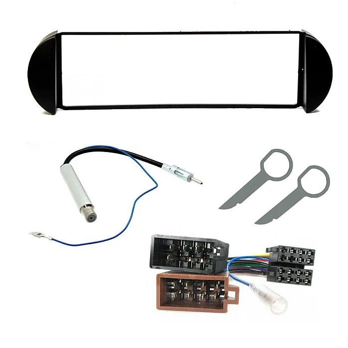 VW Beetle 1998> Car CD Stereo Fitting Kit Single Din Fascia, Wiring Harness, Aerial, Keys