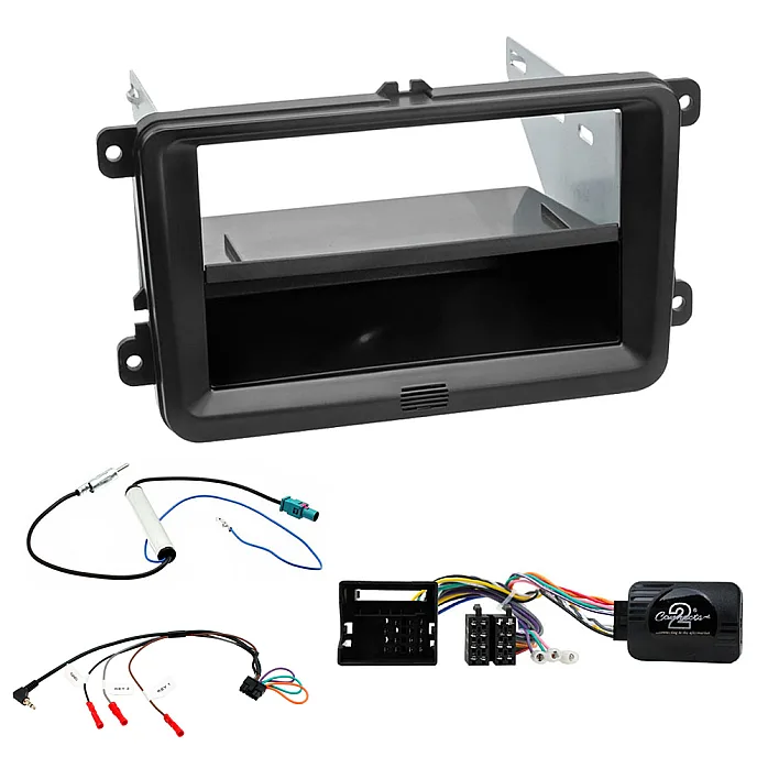 VW Transporter T5 Delta Car CD Stereo Fitting Kit Fascia, Steering Stalk Adaptor, Aerials