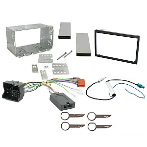 VW Transporter 2006-2008 Double Din Car CD Stereo Can-Bus Wiring Fitting Kit, Fascia, Steering Control