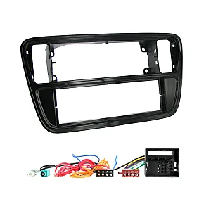 VW UP 2011-2017 Single Din Car Stereo Fascia, Wiring ISO Fitting Kit