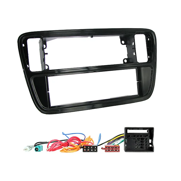 VW UP 2011-2017 Single Din Car Stereo Fascia, Wiring ISO Fitting Kit