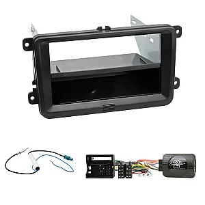 VW Passat, Scirocco Dynaudio Double Din Fascia Steering Retention Antenna Fitting kit