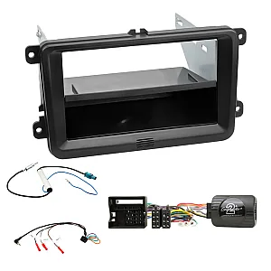 VW Caddy, EOS, Fusca, Golf V/VI, Jetta, Magotan Single/Double Din Fascia Stalk Aerial Fitting Kit
