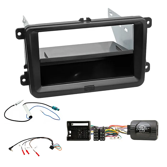 VW Passat, Polo, Sagitar, Scirocco, Touran, Vento Single/Double Din Fascia Stalk Aerial Fitting Kit