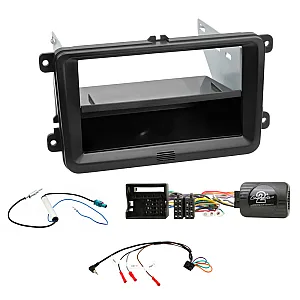 VW Sagitar, Scirocco, Touran, Vento Single/Double Din Fascia, Steering Control Aerial Fitting Kit