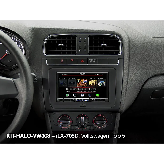 Alpine KIT-HALO-VW303DU VW Transporter T6 (2015-2019) Double Din Car Stereo Fitting Kit