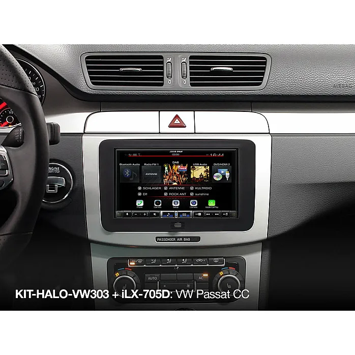 Alpine KIT-HALO-VW303DU VW Transporter T6 (2015-2019) Double Din Car Stereo Fitting Kit
