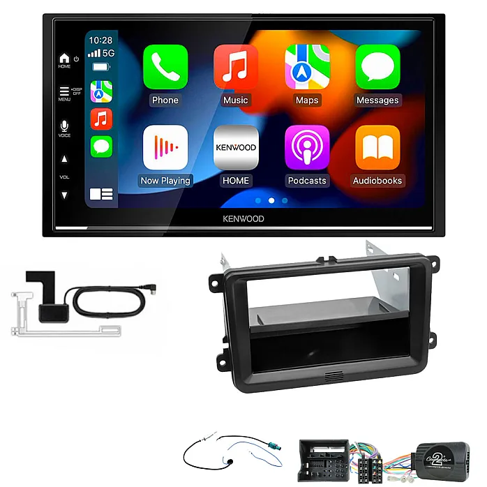 VW Transporter T6 2015-2019 Kenwood Wireless Apple CarPlay Stereo Upgrade Kit
