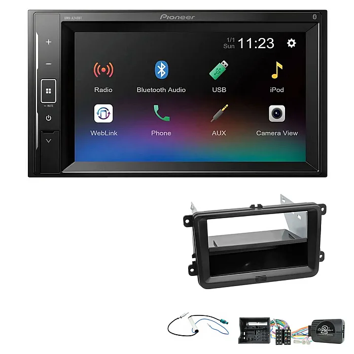 VW Transporter T6 2015-2019 Pioneer 6.2" Screen Bluetooth iPod iPhone Stereo Upgrade Kit