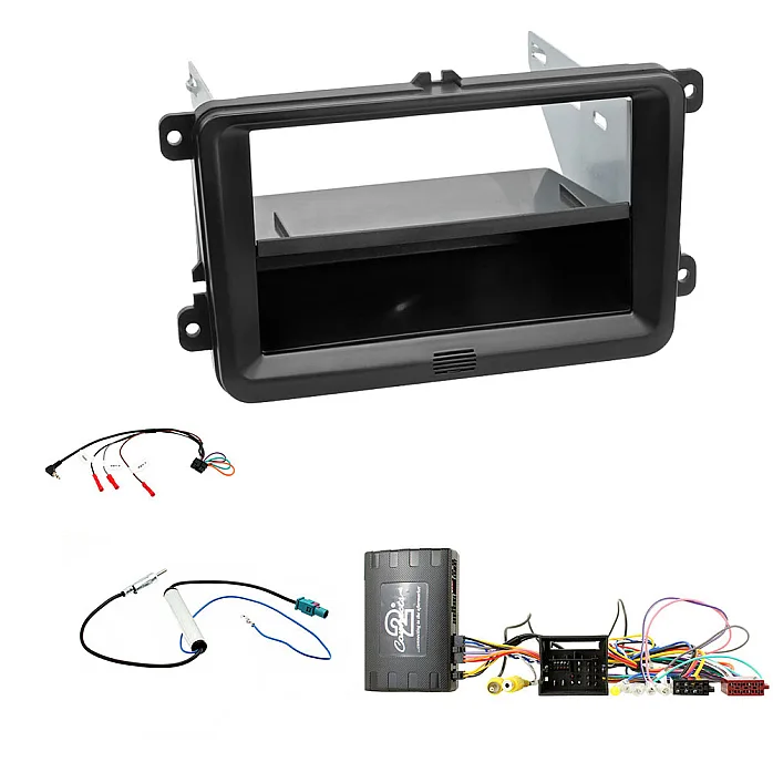 VW T6 Single / Double Din Car Stereo Fascia Antenna Fitting kit with Infoadapter