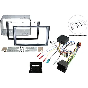 InCarTec FK-8418 Holden Double DIN Complete Stereo Upgrade Fitting Kit (GLOSS GREY/STEALTH BLACK)