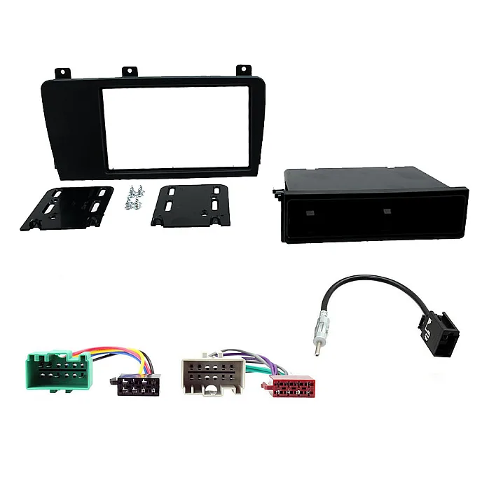 Volvo S60, V70, XC70 Car Stereo Black Single / Double Din Fascia Panel Fitting Kit